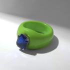 Кольцо «Блеск» одна вставка, цвет сине-зелёный, размер 18 - Фото 5