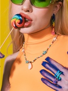 Кольцо с камнем «Блеск», пластик, фиолетовый, размер 17.5 - Фото 2