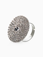 Кольцо «Лёд» круг, цвет белый в серебре, безразмерное - Фото 1