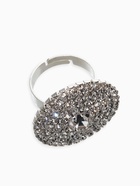 Кольцо «Лёд» круг, цвет белый в серебре, безразмерное - Фото 4