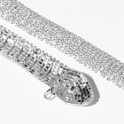 Колье «Лёд» змея, цвет белый в серебре, 40 см - Фото 2