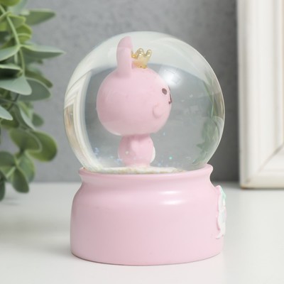 Снежный шар стеклянный «Счастливая зверюшка», световой, 6×6×8.5 см, МИКС