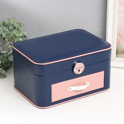 Шкатулка для украшений «Шейла», с зеркалом, искусственная кожа, с замком, 25.5×18.5×14 см