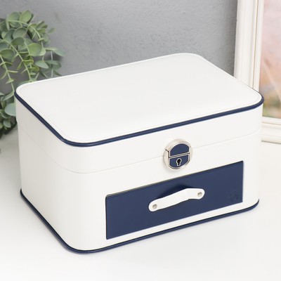 Шкатулка для украшений «Шейла», с зеркалом, искусственная кожа, с замком, 25.5×18.5×14 см