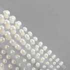 Жемчуг для декора, на клеевой основе, d=3/4/5/6 мм, набор 165 шт., белый - Фото 2