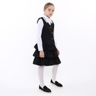 Школьный костюм для девочек, цвет чёрный, рост 134 см - Фото 3