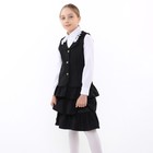 Школьный костюм для девочек, цвет чёрный, рост 134 см - Фото 5