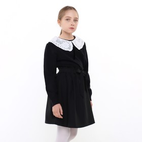 Джемпер школьный для девочки, цвет черный, рост 122 см