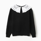 Джемпер школьный для девочки, цвет черный, рост 134 см - фото 22675208