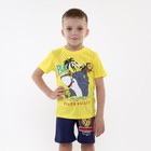 Комплект (футболка, шорты) для мальчик, цвет желтый, рост 128 см - Фото 2
