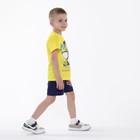 Комплект (футболка, шорты) для мальчик, цвет желтый, рост 128 см - Фото 3