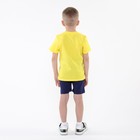 Комплект (футболка, шорты) для мальчик, цвет желтый, рост 128 см - Фото 4