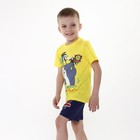 Комплект (футболка, шорты) для мальчик, цвет желтый, рост 128 см - Фото 6