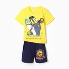 Комплект (футболка, шорты) для мальчик, цвет желтый, рост 128 см - Фото 7