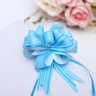 Подарочный бант - шар № 1.8 «Тонкие полоски», голубой, для упаковки подарков - Фото 1