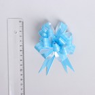 Подарочный бант - шар № 1.8 «Тонкие полоски», голубой, для упаковки подарков - Фото 3