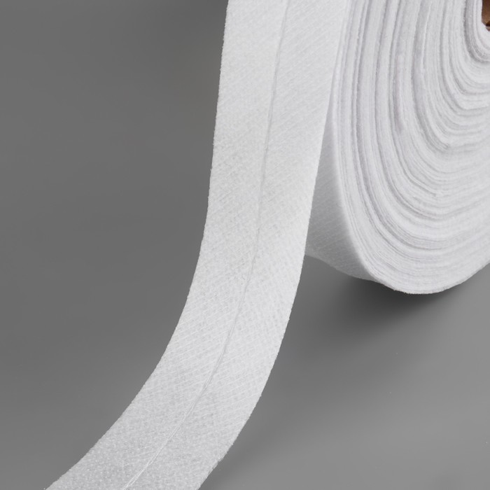Флизелиновая лента, нитепрошивная, усиленная, 30 мм, 50 м, цвет белый