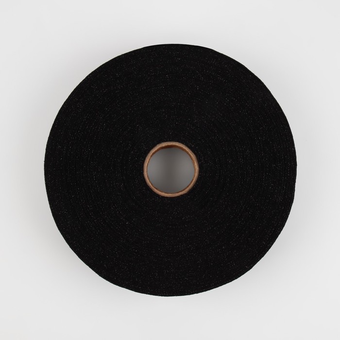 Флизелиновая лента, нитепрошивная, усиленная, 30 мм, 50 м, цвет чёрный