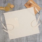 Фартук кухонный Этель ECO, 60×64±6 см, 70% хлопок, 30% лён, 190 г/м², молочный - Фото 2