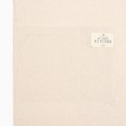 Фартук кухонный Этель ECO, 60×64±6 см, 70% хлопок, 30% лён, 190 г/м², молочный - Фото 3