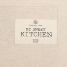 Фартук кухонный Этель ECO, 60×64±6 см, 70% хлопок, 30% лён, 190 г/м², молочный - Фото 4