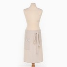 Фартук кухонный Этель ECO, 60×64±6 см, 70% хлопок, 30% лён, 190 г/м², молочный - Фото 6