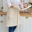 Фартук кухонный Этель ECO, 60×64±6 см, 70% хлопок, 30% лён, 190 г/м², молочный - Фото 1