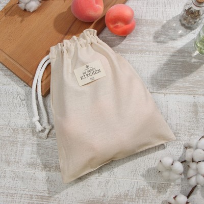 Мешочек текстильный Этель ECO, молочный, 27×34 см, 70% хлопок, 30% лён, 190 г/м²