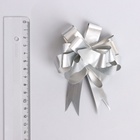 Подарочный бант - шар № 1.8 «Классика», цвет серебро, для упаковки подарков - Фото 2