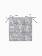 Подушка на стул «Этель. Серебряные ветки», 40×40 см, серая - Фото 1