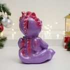 Копилка "Дракон с монетой - на мечту" фиолетовая, 20см - фото 24255648