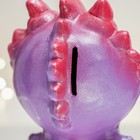 Копилка "Дракон с монетой - на мечту" фиолетовая, 20см - фото 24255649