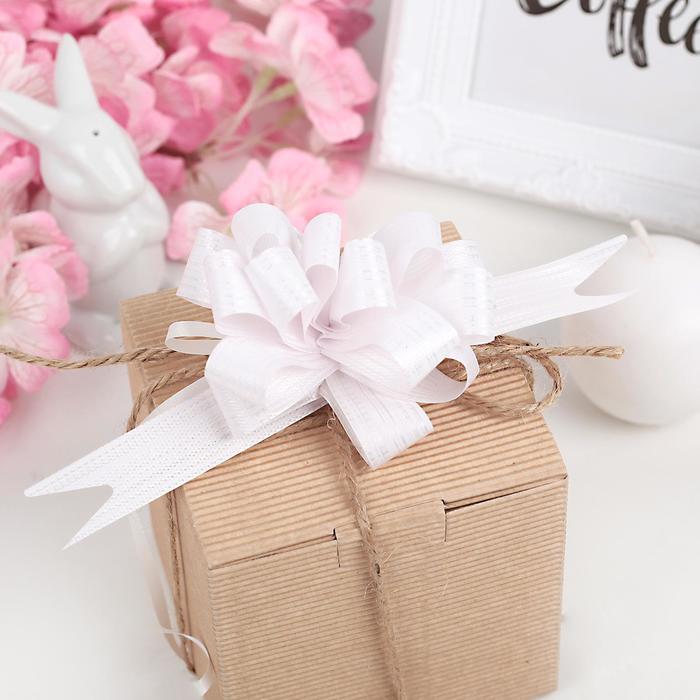 Бант - шар № 1.8 «Тонкие полоски», белый - Фото 1