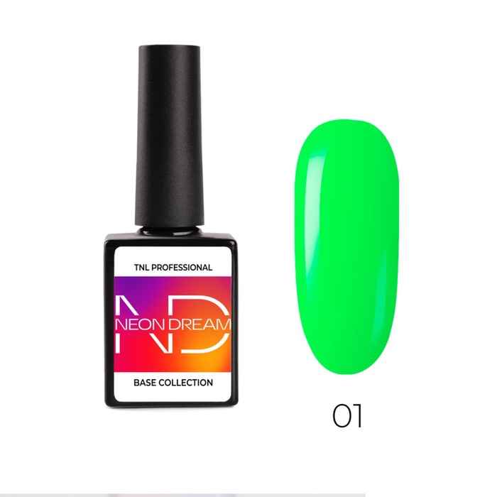 Цветная база TNL Neon dream base, №01 яблочный мармелад, 10 мл - Фото 1