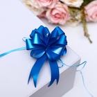 Подарочный бант - шар № 1.8 «Классика», синий, для упаковки подарков - Фото 2