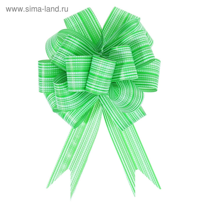Бант-шар №3 "Тонкие полоски", цвет зелёный - Фото 1