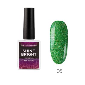 Гель-лак TNL Shine Bright, №06 изумрудная вуаль, 10 мл