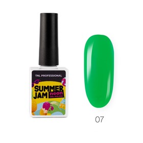 Гель-лак TNL Neon Summer Jam, №07 неоновый зелёный, 10 мл