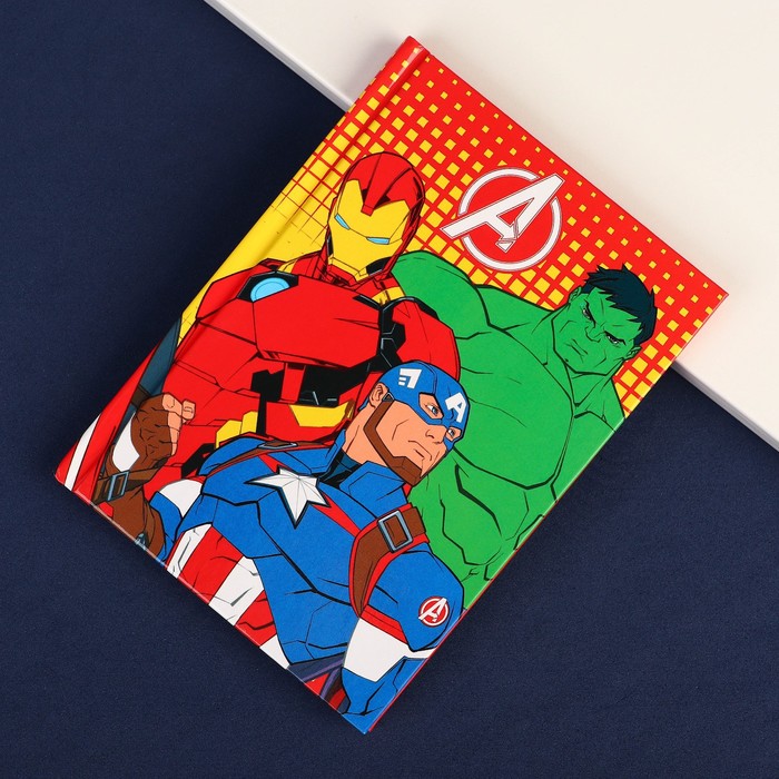 Блокнот А6, 40 листов в твёрдой обложке, Мстители