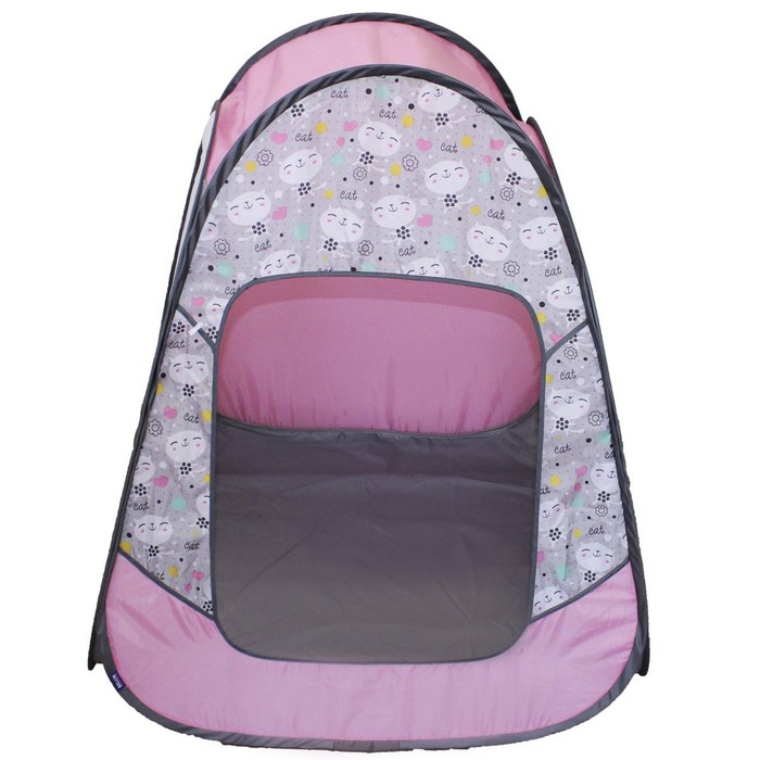 Палатка детская игровая «Радужный домик» 80 × 55 × 40 см, Принт «Коты на сером» - фото 1891650526