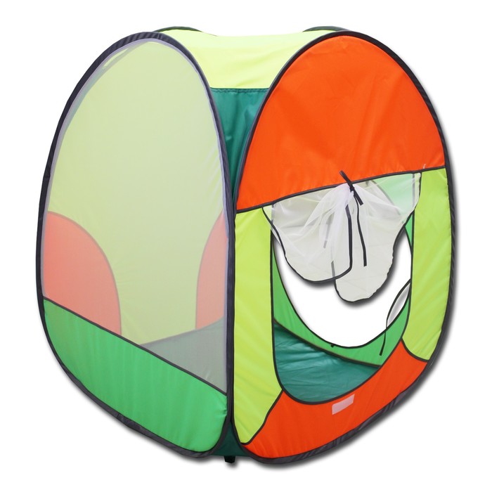 Палатка, 4 грани квадрат, 75 × 75 × 90 см, зелёный, оранжевый, лимон, салатовый - Фото 1