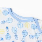 Лонгслив детский "Воздушный шар", цвет синий, рост 56 см - Фото 2
