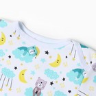 Лонгслив детский "Мишка на облаке", цвет белый, рост 92 см - фото 41462223