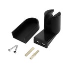 Держатель для душевой лейки ZEIN Z91, регулируемый, пластик, черный - фото 23471845