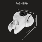 Держатель лейки для душевой стойки ZEIN Z92, пружинный, пластик, хром - фото 14569305