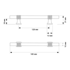 Ручка-скоба CAPPIO RSC105, алюминий, м/о 128 мм, цвет черный 9626081 - фото 12364594