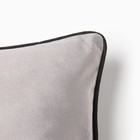 Наволочка декоративная Этель «Кант», 45х45, цвет серый, велюр (100% пэ) - Фото 2