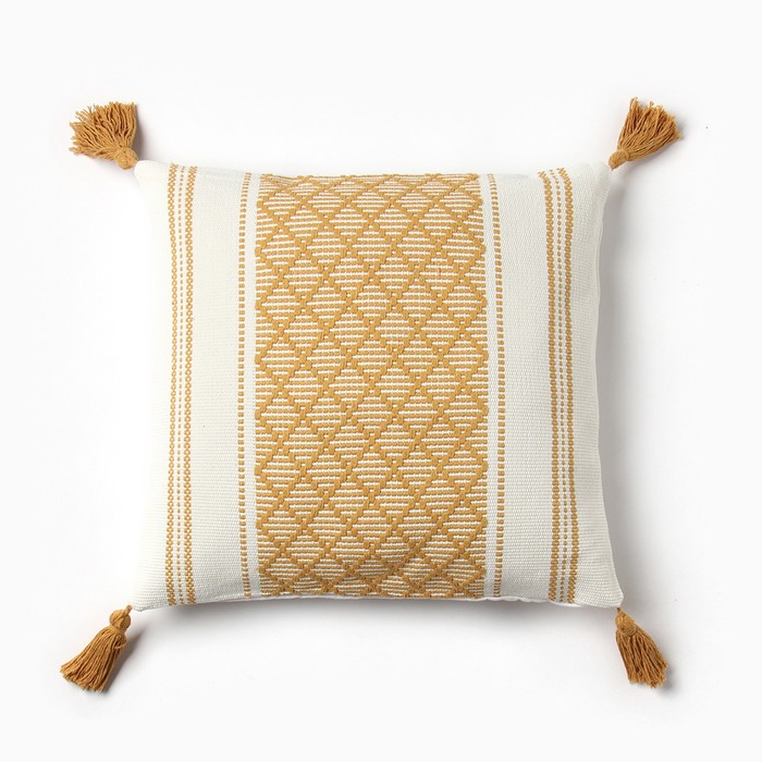 Наволочка декоративная «Этель. Сканди», 45×45 см, бежево-жёлтая - Фото 1