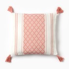 Наволочка декоративная с кисточками «Этель. Сканди», 45×45 см, розовая - Фото 1