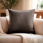 Чехол на подушку «Этель», кожзаменитель, 45×45 см, чёрный - Фото 1